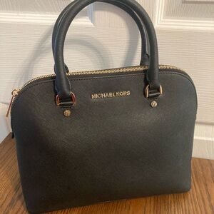 Michael Kors Black Cindy Dome Satchel